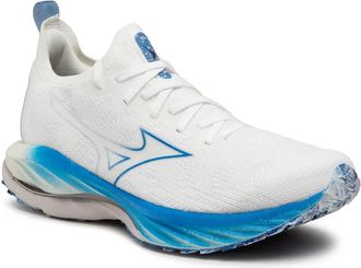 Mizuno Mizuno Wave Neo Wind J1GC227801 Sneaker Mens White Blue Running Shoes DWA670