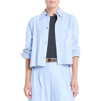 TWP Little Big Joe Leather Jacket in Kentucky Blue at Nordstrom, Size Small