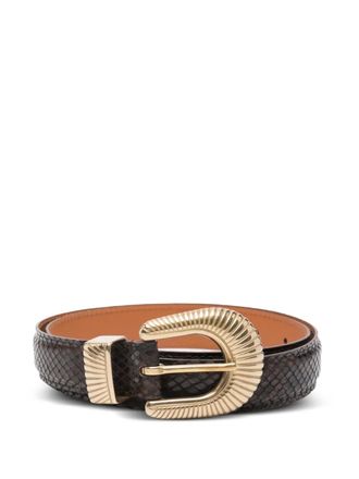 Sandro python-skin buckled belt - women - Python Skin - 2 - Brown