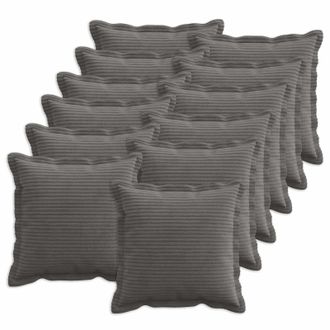 vidaXL Federa 12 Pz Houten Grigio Scuro 50 X 50 Cm Corduroy Vidaxl