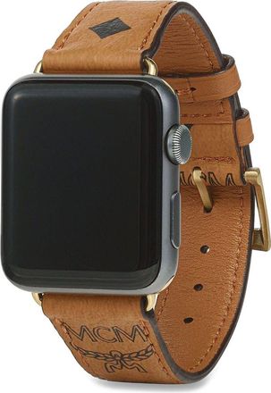 MCM Apple Watch Band in Visetos in Cognac at Nordstrom
