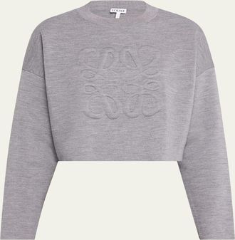 Loewe Short Wool Sweater with Anagram Detail