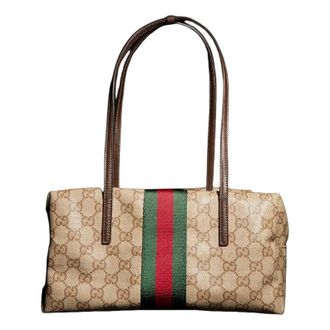 Gucci (WMNS) Gucci Melrose Medium Boston Bag Sand Dark Brown 875228-FAF79-8547