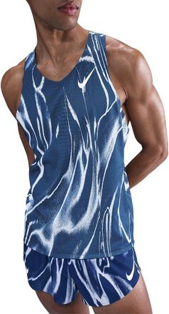 Nike AeroSwift Dri-FIT ADV Running Singlet in Coastal Blue/White at Nordstrom Rack, Size Small