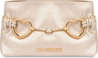 Love Moschino heart-plaque cross body bag - women - Polyurethane - One Size - Pink