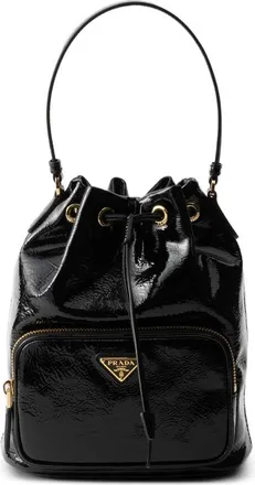 Prada Duet Patent Leather Bucket Bag