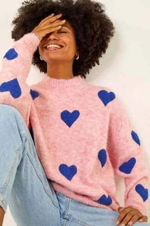 Roman Scattered Heart Knit Jumper