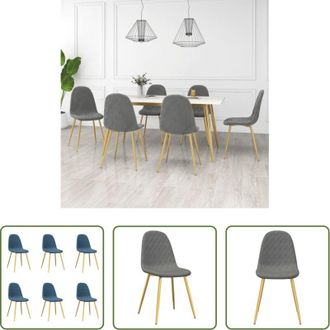 vidaXL Sedie da cucina - Sedie da Pranzo 6 pz Grigio Chiaro in Velluto