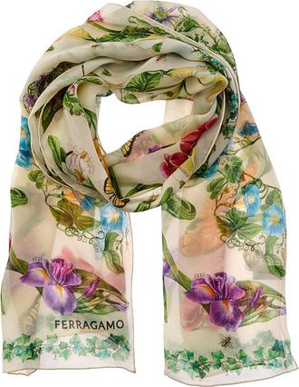 Ferragamo Ferragamo Logo Mini Silk Scarf