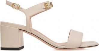 Bally Spell Heeled Leather Sandals, Brand Size 35 ( US Size 4.5 )