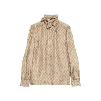 Gucci Logo-pattern Blouse