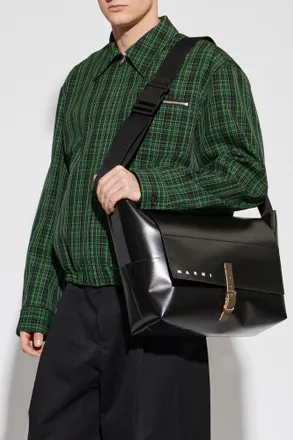 Marni Bag With Logo, Mens, Black