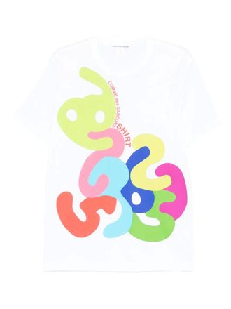 Comme Des Garçons graphic-print T-shirt - men - Cotton - S - White