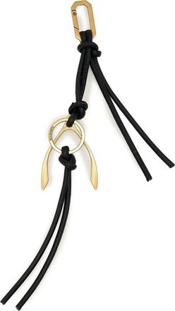 AllSaints Wishbone Bag Charm in Black/Gold at Nordstrom
