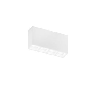 Luce-Ambiente-Design Modular Ceiling Light Hapis in Paintable White Plaster 21x55x11 Cm