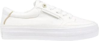 Tommy Hilfiger Platform Sneaker - Dames - Sneakers - Wit - 39 EU - Katoen - Schoenen