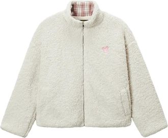 Mini Cream Jack met col en rits - Wit