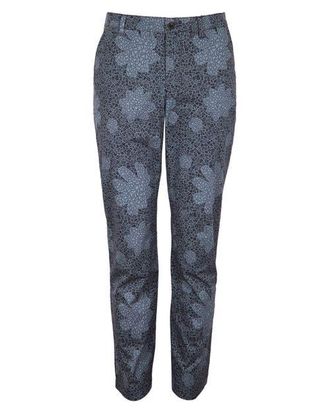 Lords of Harlech Charles Stretch Twill Flat Front Pant in Floral Tiles Smoke at Nordstrom, Size 36 X 32
