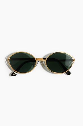 H&M Oval Sunglasses in Gold-Colored at Nordstrom
