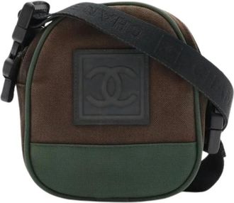 Chanel Pre-owned Vintage Nylon Fanny Pack - Dames - Vintage Schoudertas - Bruin - ONE Size - Nylon - Vintage