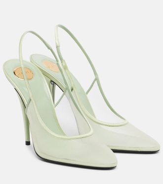 Saint Laurent Anita 110 mesh slingback pumps