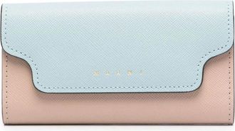 Marni Aquamarijn Leren Sleutelhouder Portemonnee - Dames - Sleutelhangers & Tashangers - Groen - ONE Size - Leer - Accessoires