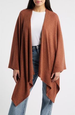 Loveappella Rib Shawl in Rust at Nordstrom