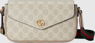 Gucci Ophidia Pochette, White, GG Canvas