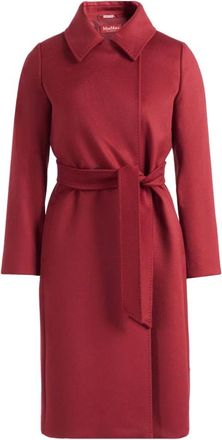 Max Mara Jassen, Dames, Rood, M, Wol, Bcollag Lange Jas