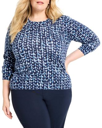 Nic+Zoe NIC+ZOE Plus Knit Stitch Sweater