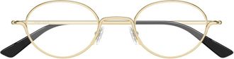 Alexander McQueen Am 0562O Optisch montuur - unisex - Brillen - Geel - 46 MM - Accessoires