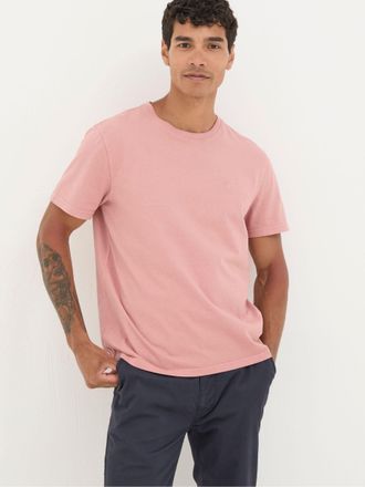 Fat Face FatFace Lulworth Pink 100% Cotton Organic Crew T-Shirt