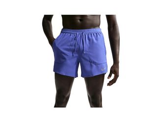 Nike 5 Dri-FIT Stride Brief-Lined Shorts Mens Workout Lapis/Reflective Silver : 2XL 5, Polyester/Spandex