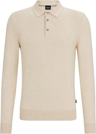 HUGO BOSS Gemello-P Polo Truien - Heren - Polos - Beige - S - Katoen - Tops