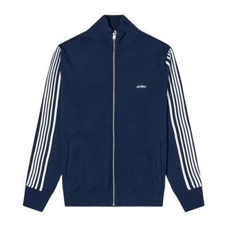 Autry Cardigans, male, Blue, Size: S Zipped Cardigan