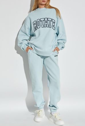 Rotate Sweatshirt With Logo, Womens, Light Blue