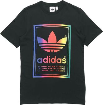adidas originals Vintage Tee Multi-Color Gradient Logo Short Sleeve Black ED6917