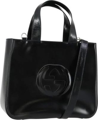 Gucci Pre-owned Tote Bags, female, Black, Size: ONE SIZE Pre-owned Leather Tote Bag