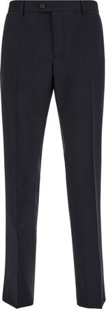 Ferragamo mid-rise straight-leg trousers - men - Cashmere/Virgin Wool - 54 - Black