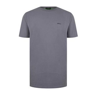 HUGO BOSS Heren Logo Regular T-Shirt (Medium Grijs)