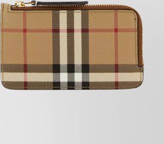 Burberry vintage check printed canvas zip wallet