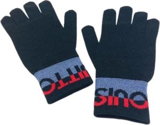 Louis Vuitton Pre-owned Warm Gloves - unisex - Vintage Accessoires - Zwart - ONE Size - Wol - Vintage