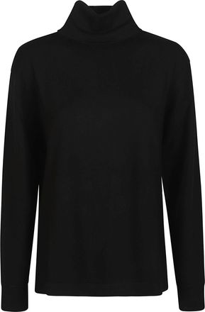 P.A.R.O.S.H. Lime25 Relaxed Cropped Wool Blend Turtleneck Sweater