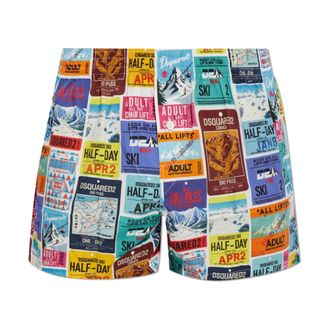 Dsquared2 Ondergoed, Heren, Veelkleurig, L, Katoen, Katoenen Boxershorts met Print
