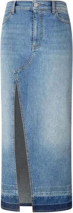 Pinko Pinko, Rokken, Dames, Blauw, XS, Denim, Il Cairo Denim Rok