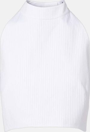 Alaia Ala&iuml;a Ribbed halterneck cotton top