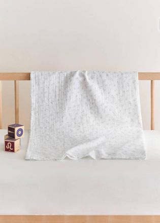 Mango Copertina avvolgente per bambini in cotone con fiori bianco - Home - Taglia unica - MANGO HOME