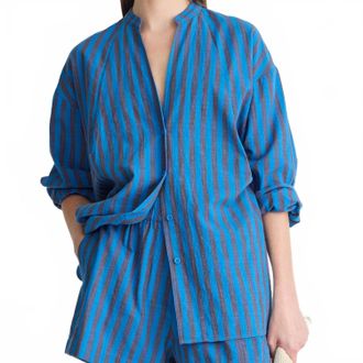 Apiece Apart Gustava Button Up In Blue Pond