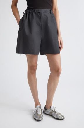 Maison Margiela Raw Hem Wide Leg Shorts in Anthracite Grey at Nordstrom, Size 2 Us