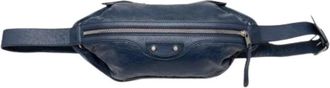 Balenciaga Pre-owned Fanny Pack - Heren - Vintage Heuptassen - Blauw - ONE Size - Leer - Vintage